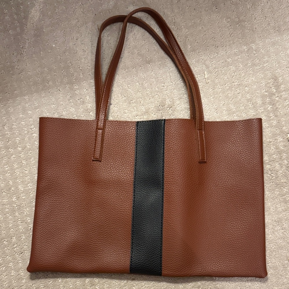 Vince Camuto Brown and Black Tote Bag